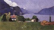 Max Buri Brienzersee-Landschaft oil on canvas